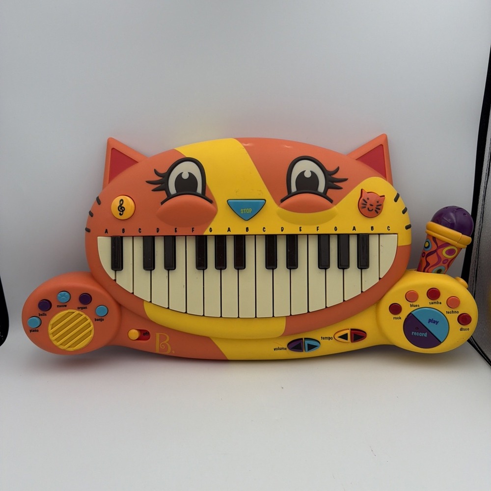 B. Toys Meowsic Cat Keyboard Piano w/ Microphone Interactive Musical Toy WORKS